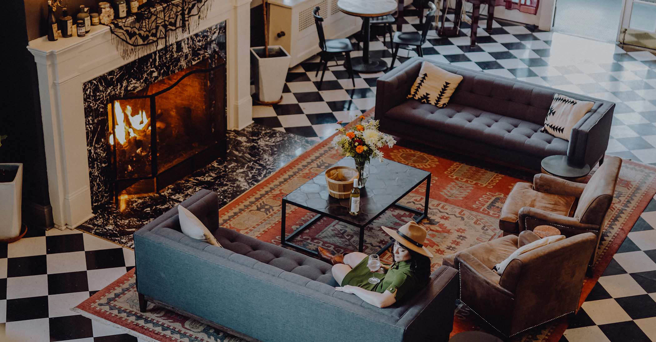 hotel lobby filtered